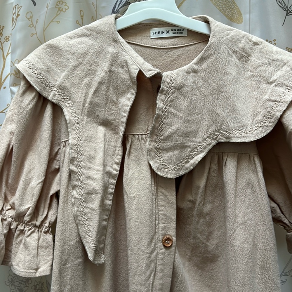 Girl tan casual dress